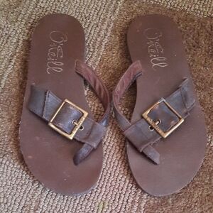 O'Neill Dark Brown Buckle Sandals